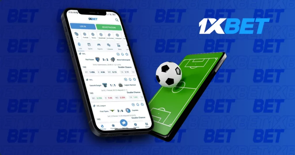 Pertaruhan sukan dari aplikasi mudah alih 1xBet