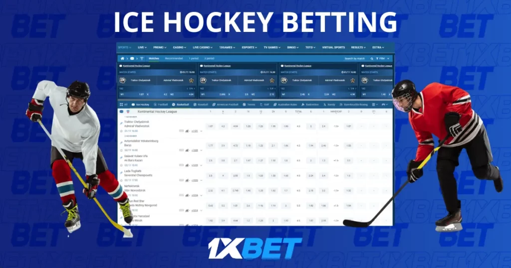 1xBet Ice Hockey betting in Malaysia